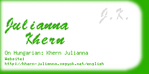 julianna khern business card